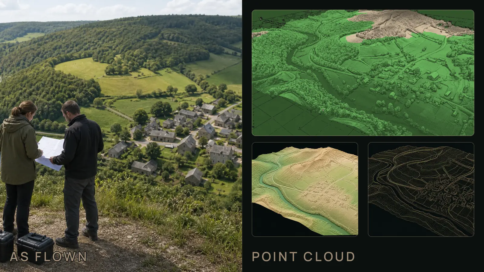 A site as flown beside the deliverable produced to a client firm&rsquo;s own specification.