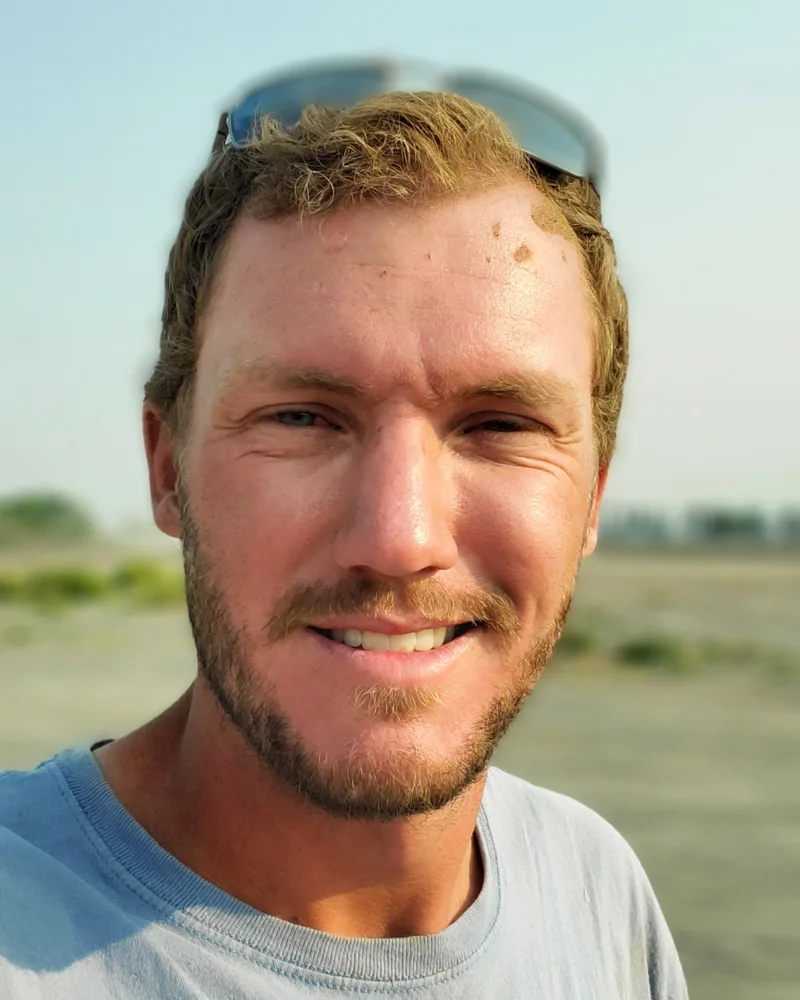 Josh Noel, founder of Outlook UAS, in the field